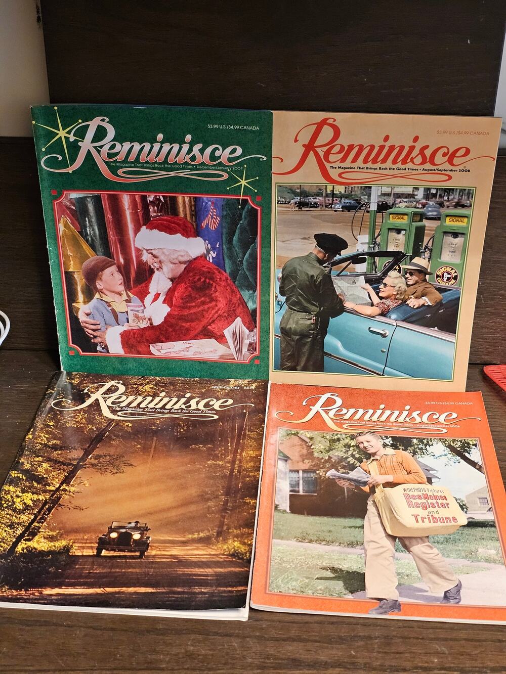 REMINISCE Magazine Lot 4 Sept/Oct 1991 Aug/Sept 1006 Dec/Jan 2007 Aug/Sept 2008